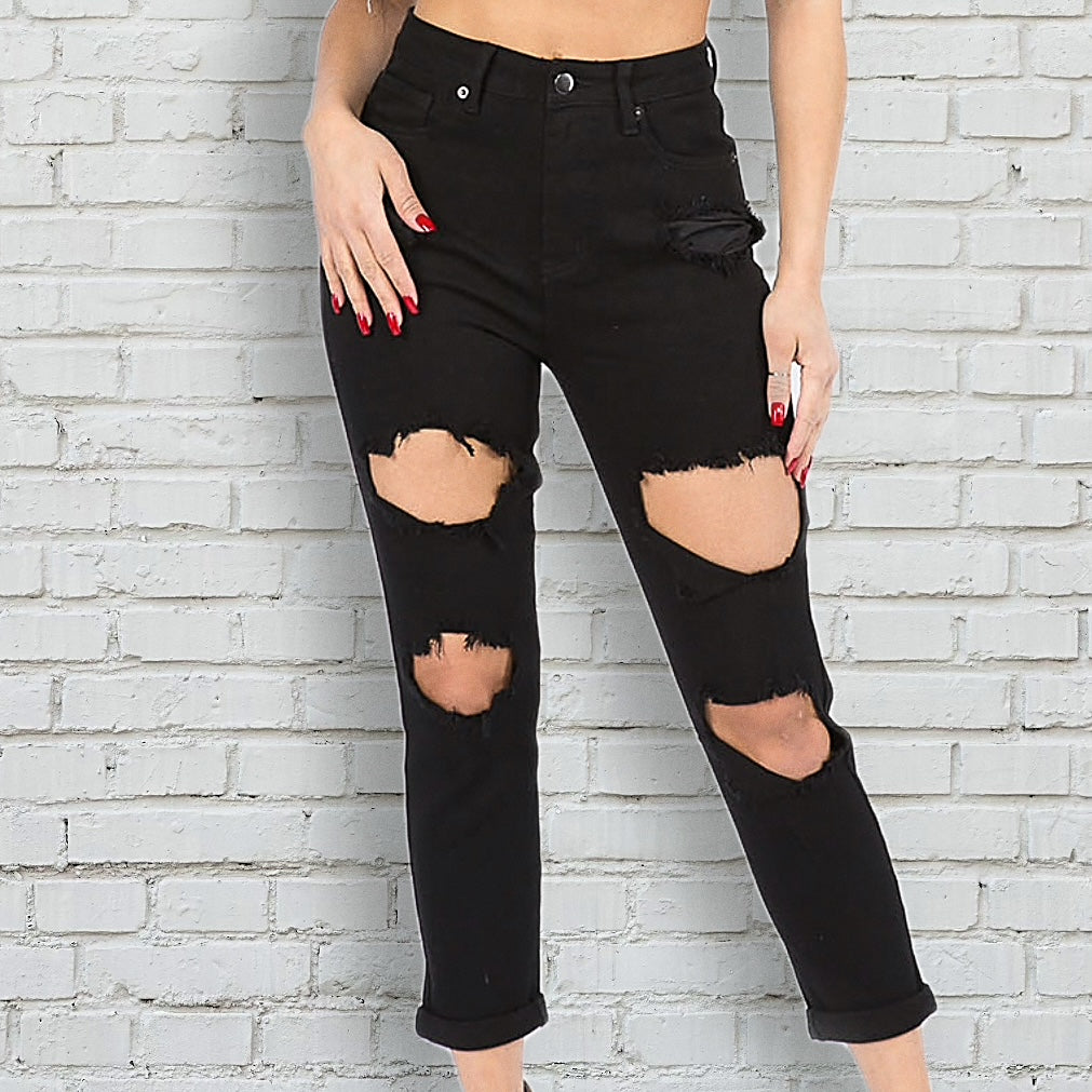 Siena Mom Jeans (Black)