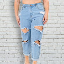 Load image into Gallery viewer, Siena Mom Jeans (Light Blue)
