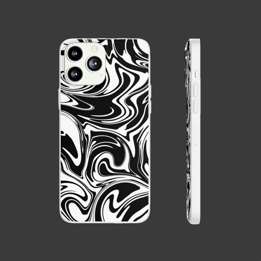 Black/White Swirl Phone Case